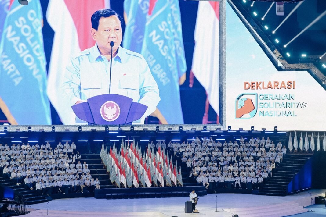 Presiden Prabowo Berpidato di Acara Deklarasi GSN